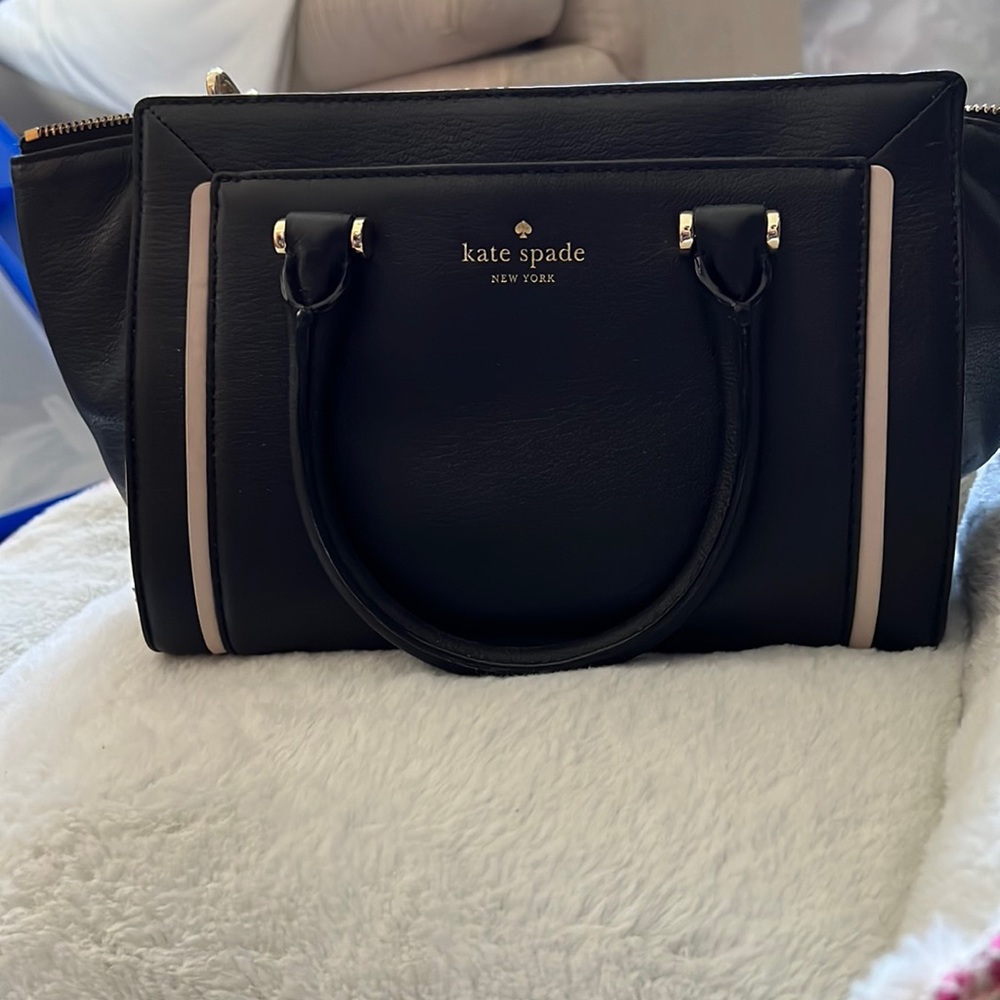 Kate spade black with taupe trim bag
